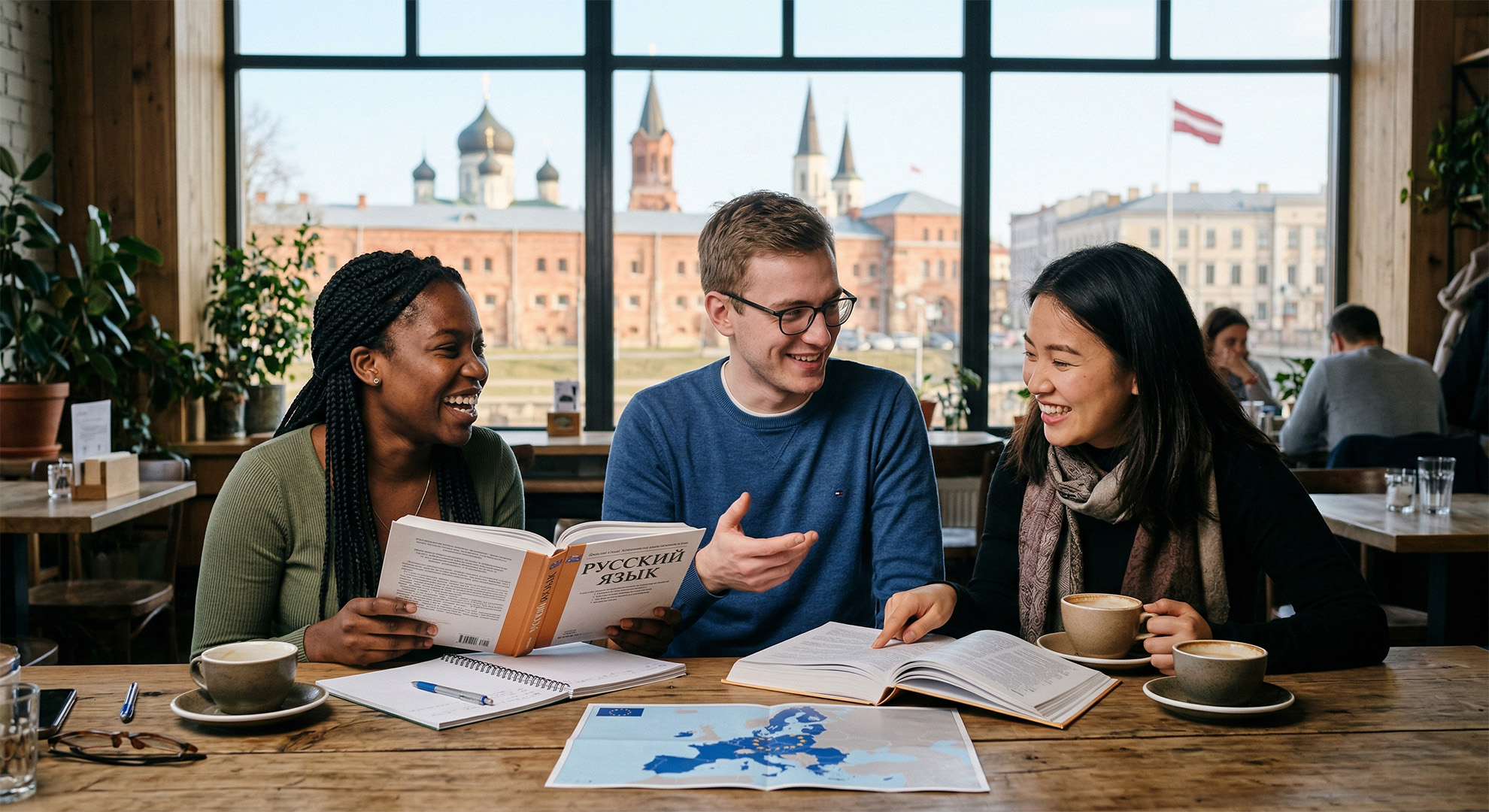 Young adults from Europe and the USA
